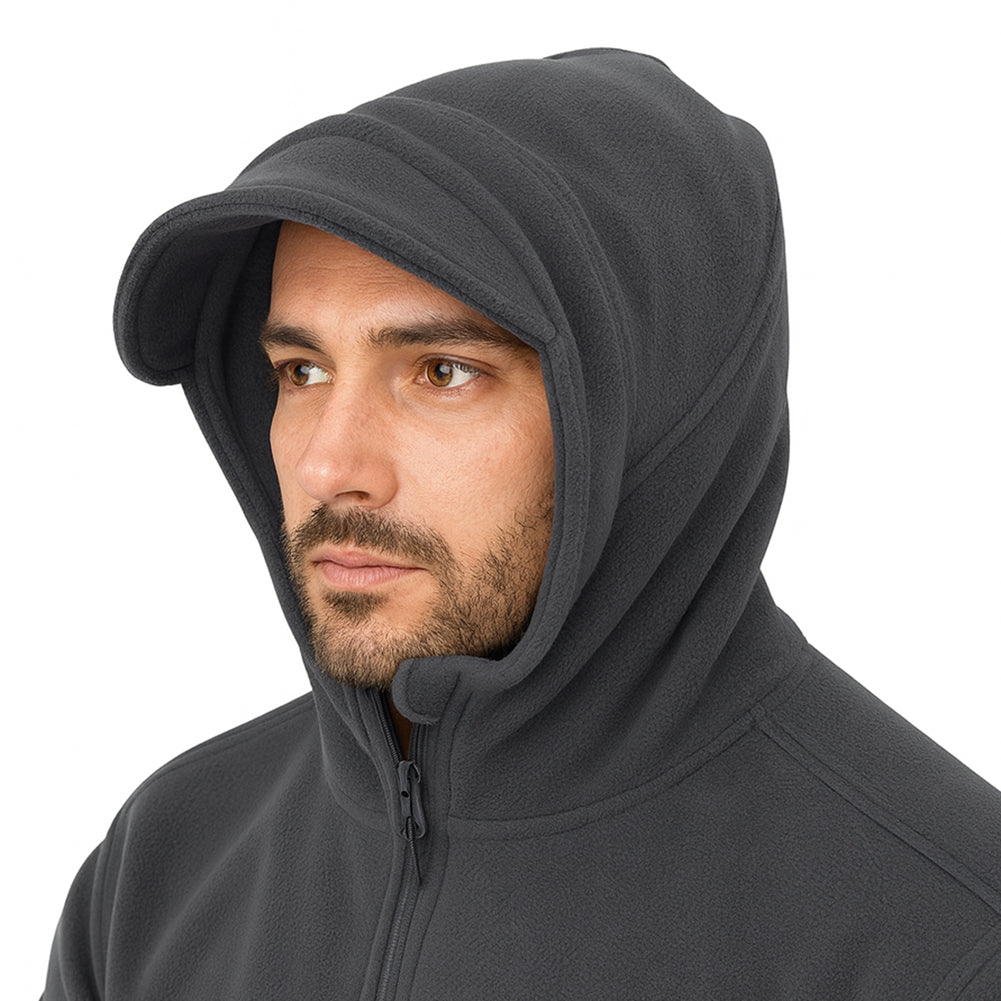 Heavy Microfleece Thermal Functional Hooded Jacket