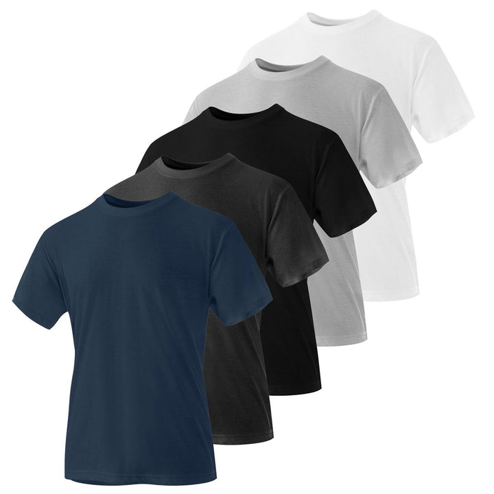 Pack of 5 Assorted Crew Neck Casual T-Shirts